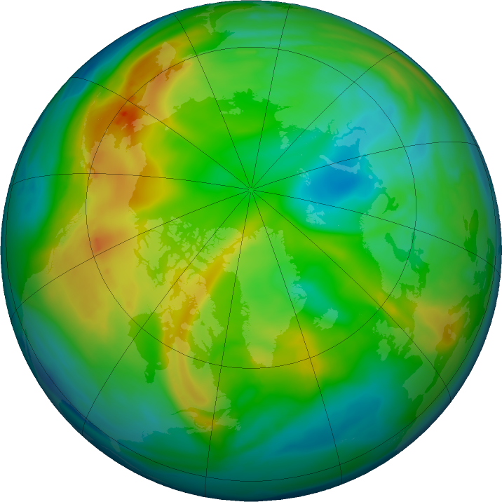 Arctic ozone map for 09 December 2021